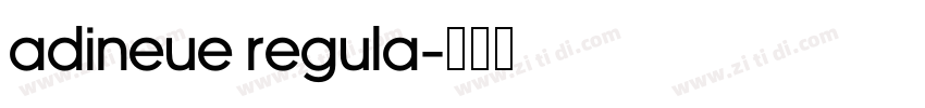 AdiNeue Regula字体转换